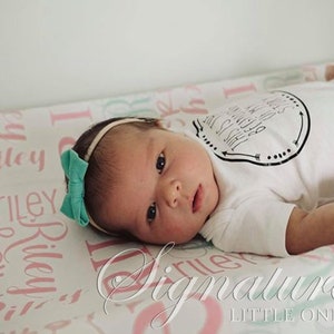 Personalized Baby Blanket, Personalized Hat, Name Blanket, Swaddle Receiving Blanket, Baby Shower Gift, Birth Announcement Blanket, Name Hat