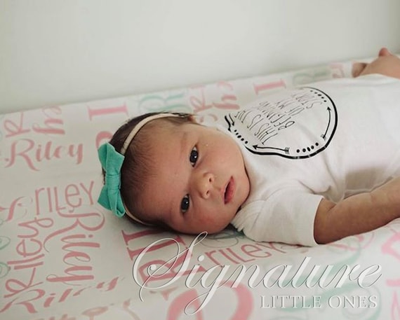 personalized receiving blanket and hat
