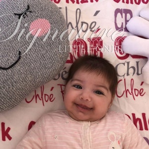 Personalized Baby Blanket, Personalized Hat, Name Blanket, Swaddle Receiving Blanket, Baby Shower Gift, Birth Announcement Blanket, Name Hat