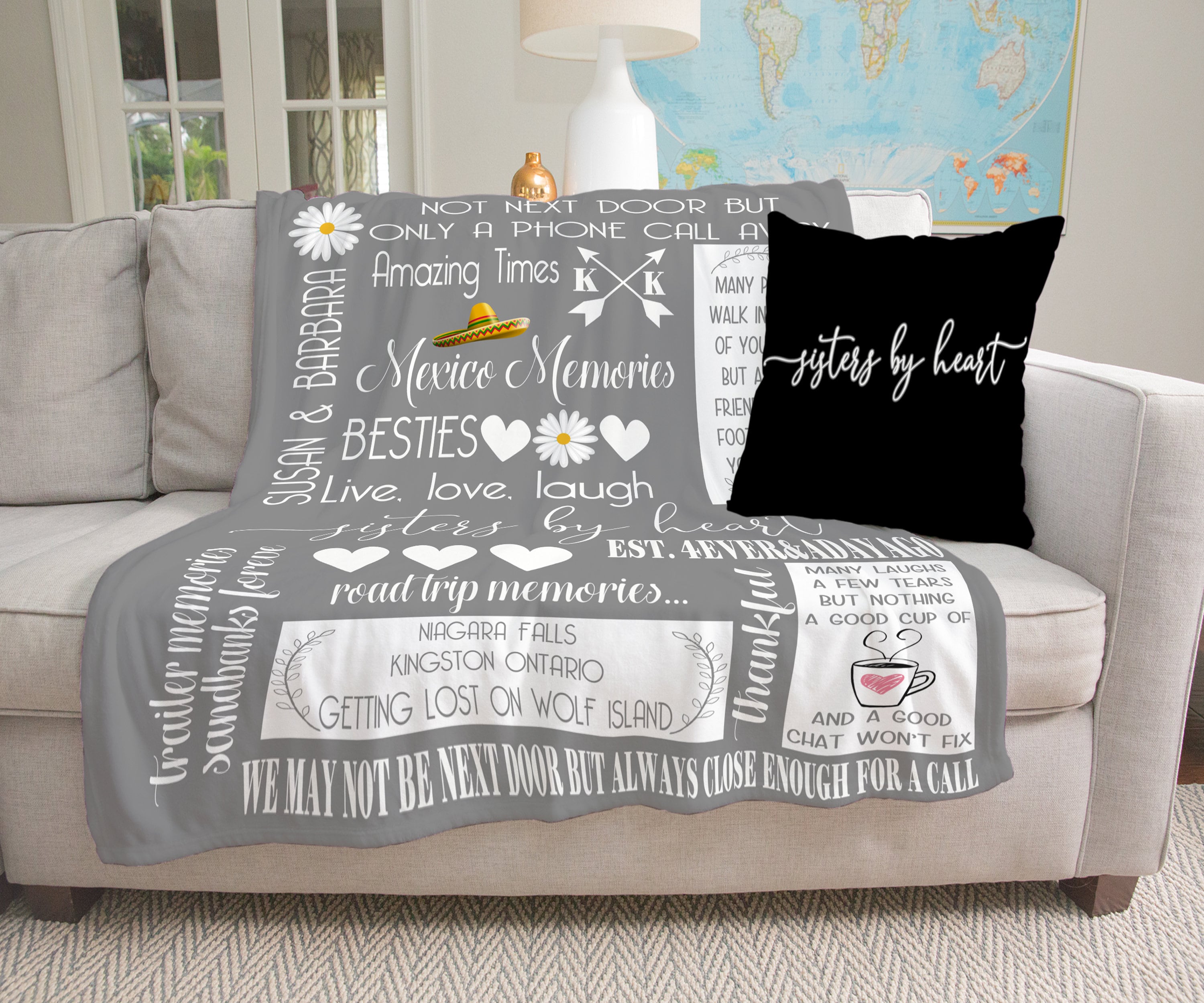 Personalized Throw Blanket Modern Blanket Name Custom Etsy Australia