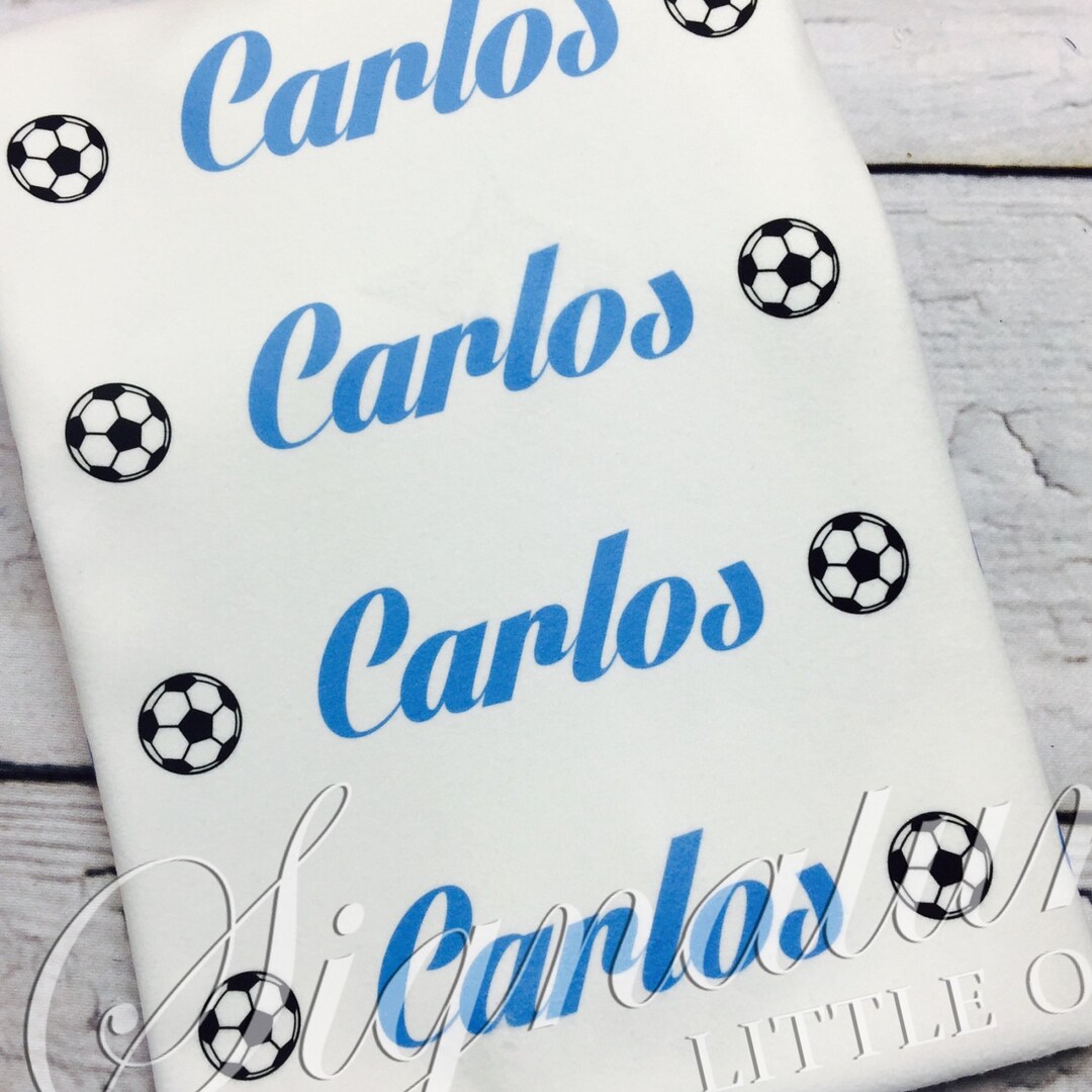 Personalized Baby Blanket, Sports Blanket, Name Blanket, Swaddle Receiving Blanket, Baby Shower