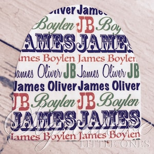 Personalized Baby Hat, Personalized Hat, Name Blanket, Name Hat, Baby Beanie, Swaddle Receiving Blanket, Baby Shower Gift, Hospital Hat