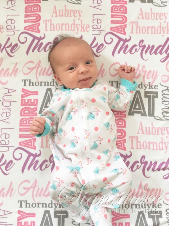 monogrammed baby blankets