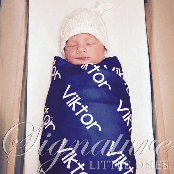 personalized newborn hat and blanket