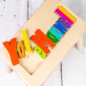 Name Puzzle Stool- Double Name