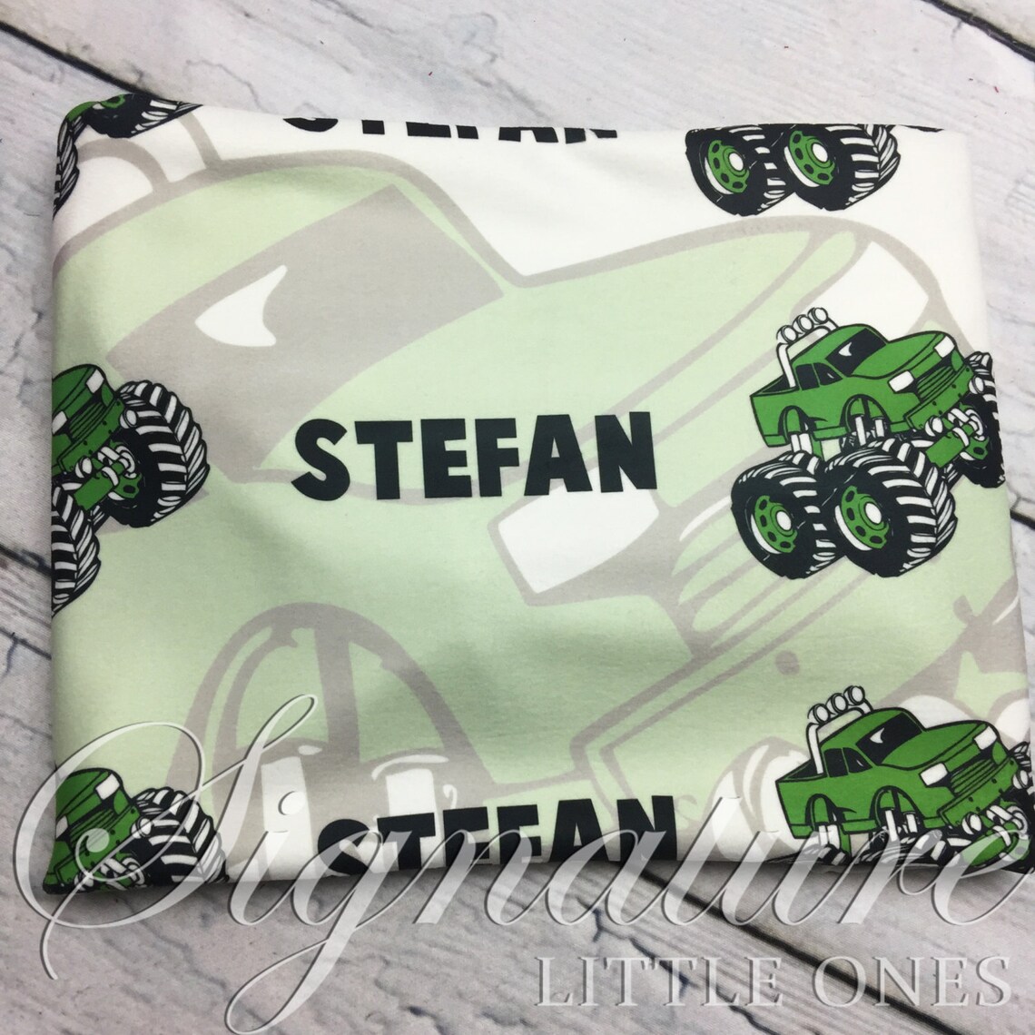 Personalized Baby Blanket Monster Truck Baby Blanket Etsy Canada