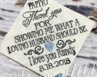 Today a Bride Tie Patch, Personalized Dad Gift, Personalized Tie Patch, Embroidered Tie Patch, Father of the Bride-Groom Gift