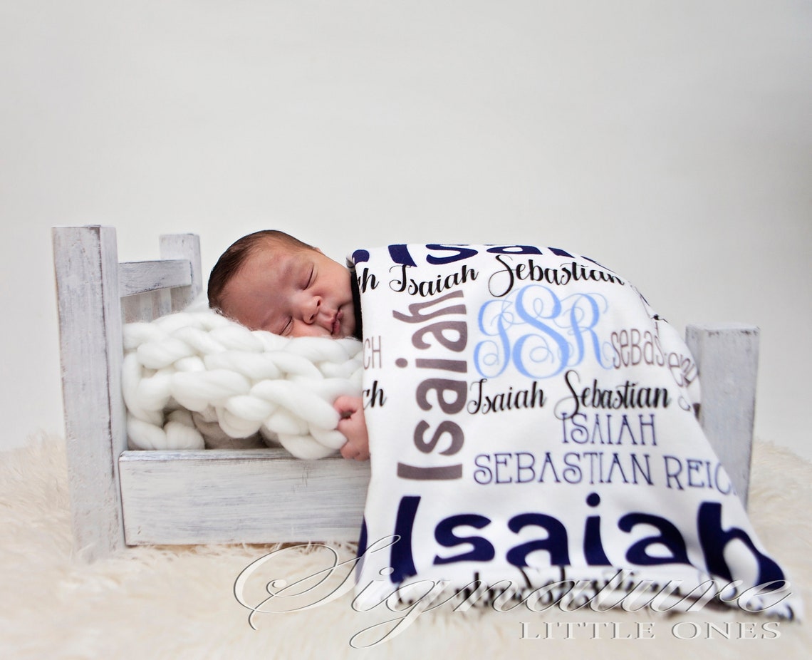 Personalized Baby Blanket Monogramed Baby Blanket Name Etsy