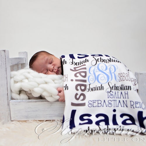 Personalized Baby Blanket Monogramed Baby Blanket Name Etsy