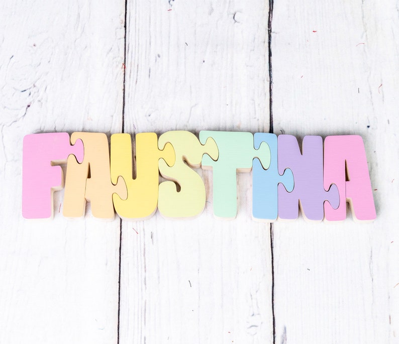 Puzzle Name Chains Etsy