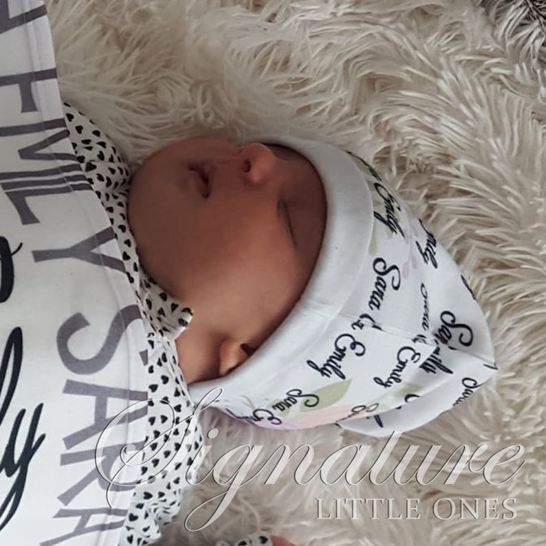 Personalized Baby Blanket Personalized Hat Name Blanket Etsy Canada