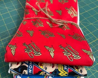 Burp cloths, Wonder Woman, super hero, baby shower