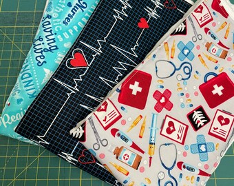 Burp cloths, nurse, doctor, medical, baby shower