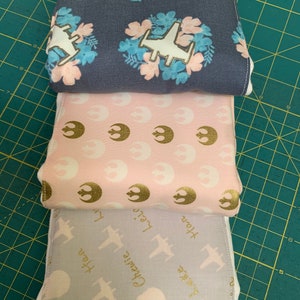 Burp cloths, star wars, gold, Leia, girl, baby shower