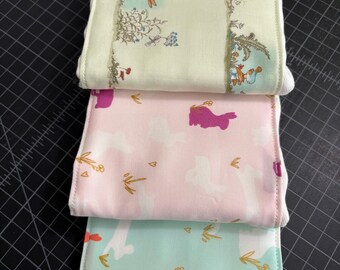 Burp cloths, rabbit, bunny, guess how much I love you, baby shower