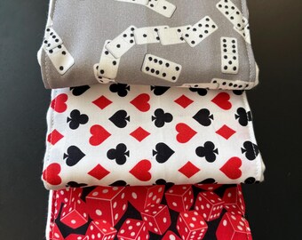 Burp Cloths, chess, black and white, checker, baby shower