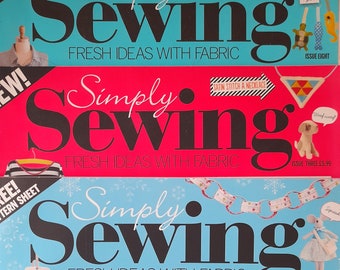 Simply Sewing magazine, Projektbuch von 2015, Editionen nach Wahl, mit Anleitungen für Kreuzstich, Sticken, Nadelspitzen usw.