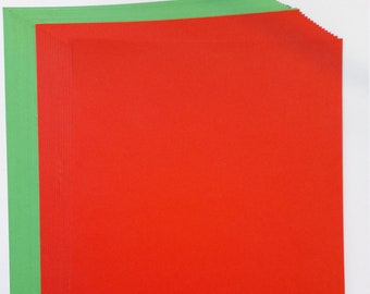 A5 red and green paper - planner paper - refill paper - coloured planner paper