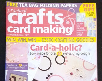 Practical Crafts & Cardmaking magazine, back issue, with step-by-step instructions for beautiful craft ideas