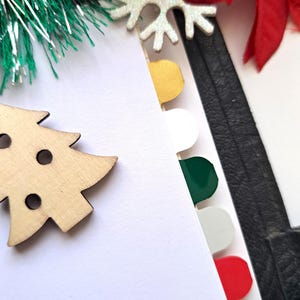 Christmas Planner Tabs in festive colours, self-adhesive tabs, tiny tabs, choose shape and width, divider tabs, page markers