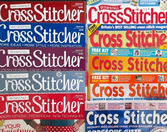 Cross Stitcher Magazin, ältere Ausgaben, Editionen nach Wahl, mit Schritt-für-Schritt-Anweisungen, um schöne Handarbeiten zu machen