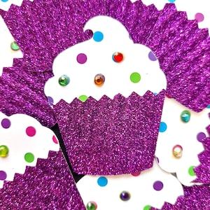 Cupcake stanzen Ephemera - Junk Journal Smash Buch Klebebuch, Kuchen stanzen, Karten-Topper