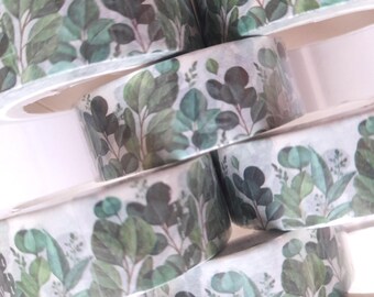 Eucalyptus botanical leaf Washi Tape, printed masking tape, floral washi tape, nature washi tape, green washi tape / eucalyptus washi tape
