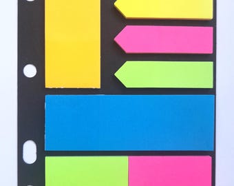 Sticky notes pads, page markers, tabs and pointers