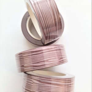 Pinkes Washi Tape mit Holzmasermuster