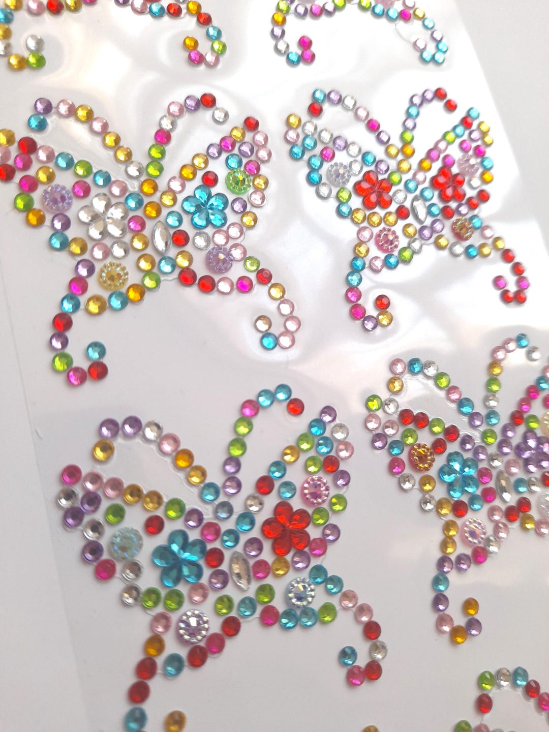 Butterfly Jewel Rhinestone Stickers, Diamante Gem Embellishments, Bling ...