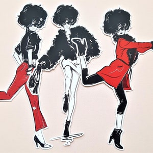 Cool women large ephemera die cuts - shopping - fashion die cuts - cool die cuts - card toppers