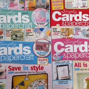 Simply Cards & Papercraft マガジン、バックナンバー、エディションの選択、あらゆる機会のためのペーパークラフトのステップバイステップの説明付き