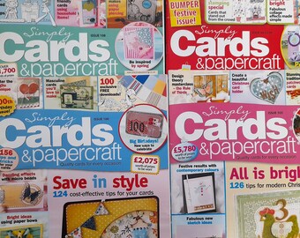 Simply Cards & Papercraft magazine, back issues, choice of editions, with step-by-step instructions for papercrafts for all occasions