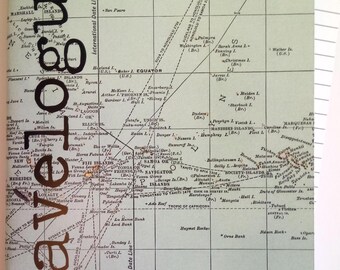 May include: A vintage map of Oceania and the Pacific Ocean on Mercator's Projection. The map shows ocean steamer routes, submarine cables, and railways. The map is printed on a light green background with brown text and lines.