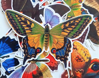 Vintage butterflies and moths die cuts ephemera - junk journal smash book - vintage die cuts / butterfly die cuts / card making supplies