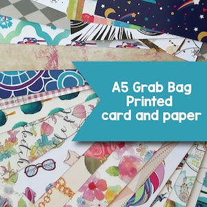 A5 Gedruckte gemusterte Karte und Papier Grab Bag, Hintergrundpapiere, gemusterte Karte für Scrapbooking und Bastelarbeiten