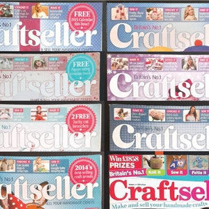 Craft Seller magazine, back issues from 2014-15, choice of editions, with instructions and inspiration for all kinds of crafts