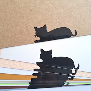 14 x cartes pour lettres avec un motif de chat noir, cartes de correspondance, cartes postales, fournitures pour correspondants, kits d'écriture de lettres