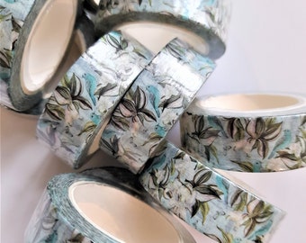 Orchideebloemen Washi Tape, bedrukte masking tape, bloemen washi tape, orchidee washi tape, botanische washi tape