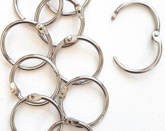 Steel book binding rings, hinged 25mm diameter