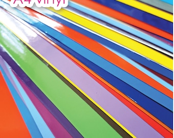 A4 Self-Adhesive Vinyl Sheets, Assorted Colours Craft Vinyl Offcuts, Cricut vinyl supplies, Silhouette vinyl supplies