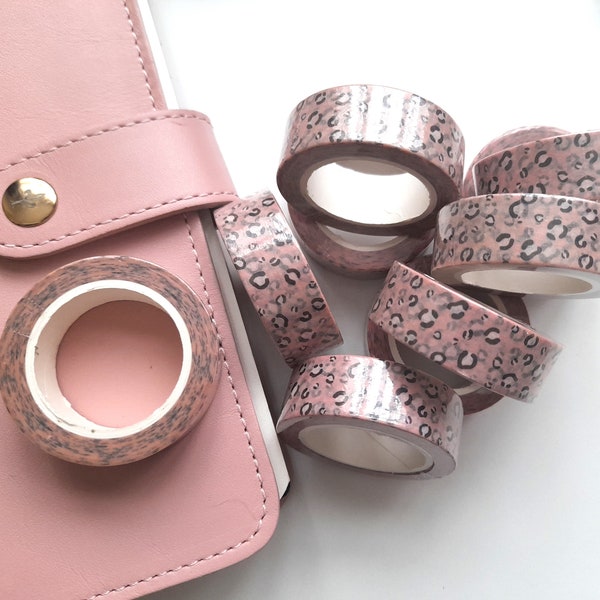 Pink Leopard Print Washi Tape, Masking Tape, Pink Washi Tape, rosa Schreibwaren, Animal Print Tape / Washi Tape