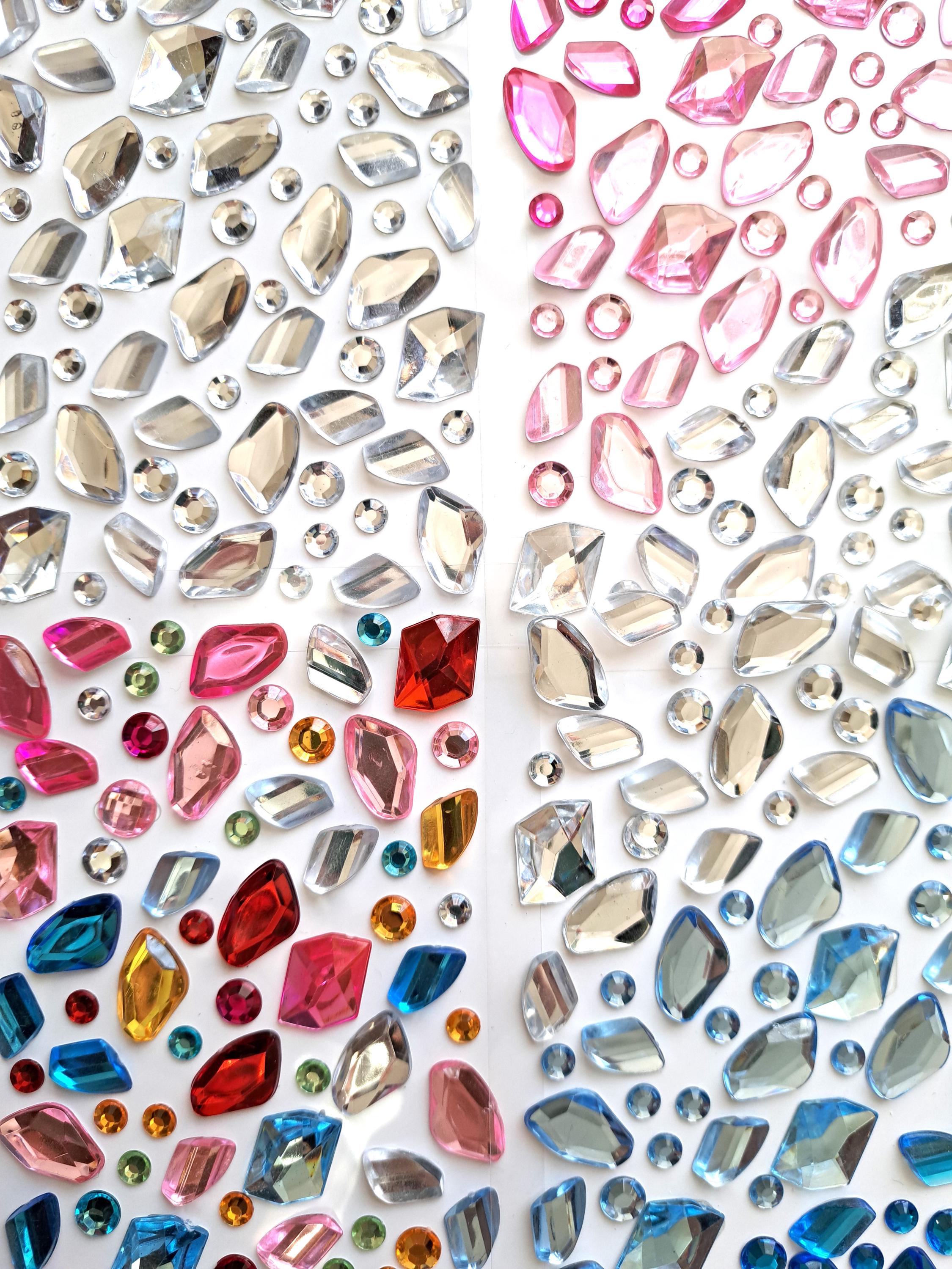 Jewel Pebble Stickers in Pretty Colours, Gem Stickers, Rhinestone ...