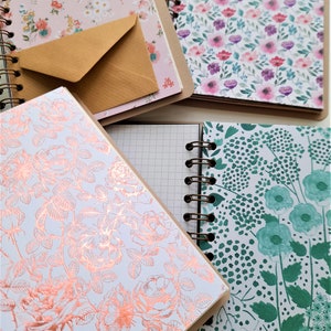 Blank Junk Journal with a floral theme - notebook - smash book - floral stationery - sketch book - junk journal supplies