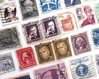 古い郵便切手、アメリカ、ヴィンテージ 1869-1978 オフペーパー x51