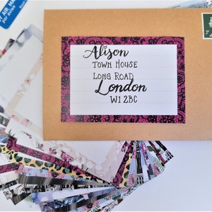 Address labels with a mixture of designs, surprise grab bag, self-adhesive blank parcel labels, envelope decorations, mailing labels