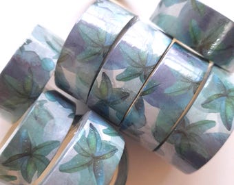 Star Fish washi tape, printed masking tape, sea creatures washi tape, ocean stationery, marine washi tape, ocean washi tape