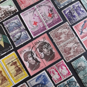 Old Stamps, South Africa, Transvaal, x50 in 25 pairs / stamp collecting / philately