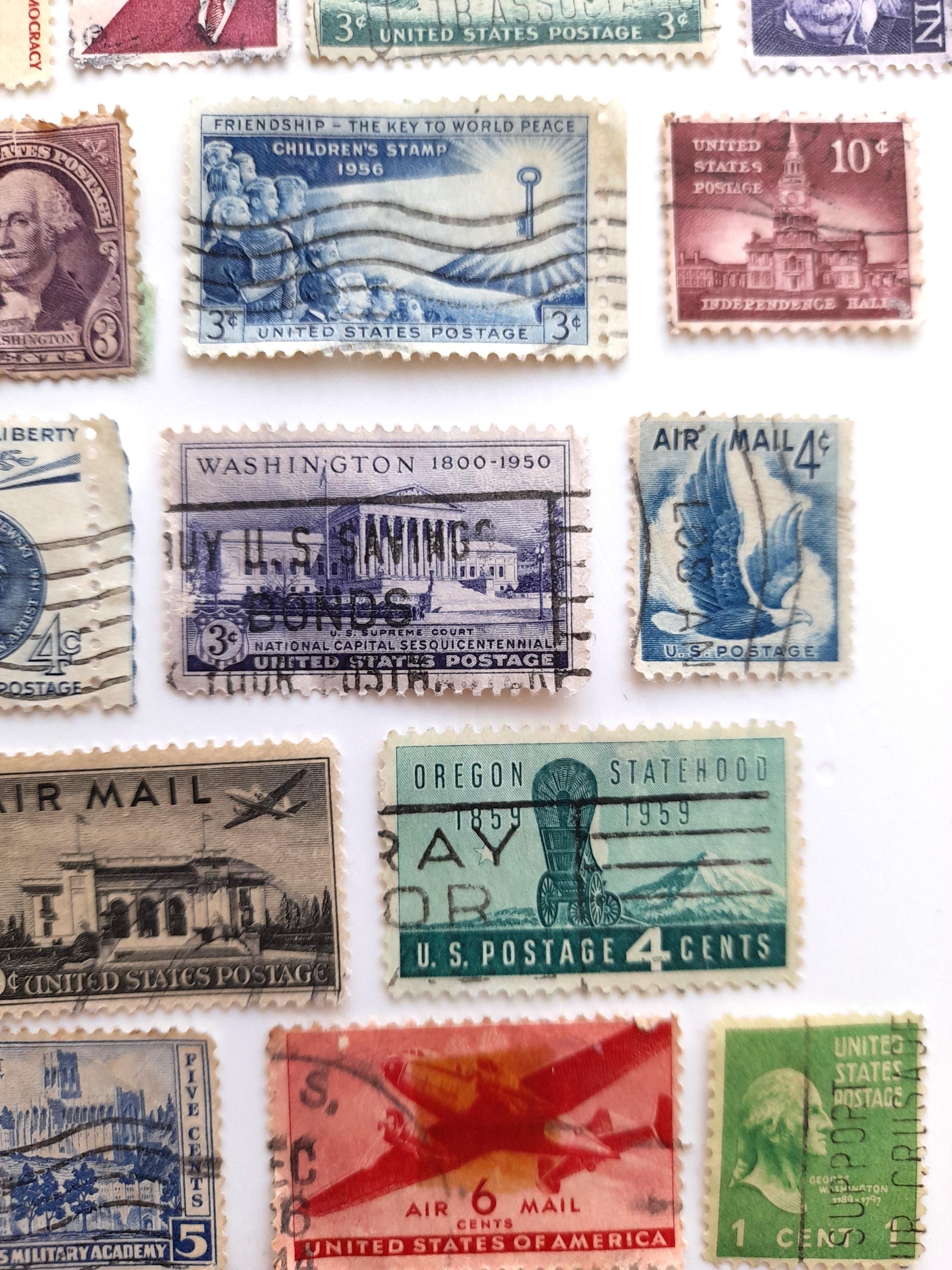 古い郵便切手、アメリカ、ヴィンテージ 1869-1978 オフペーパー x51