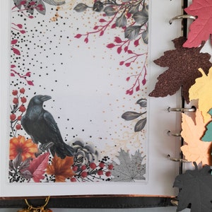 A6 Selbstklebende Tasche mit einer Auswahl an Mustern für Planer, Herbst-Briefpapier, Halloween-Briefpapier